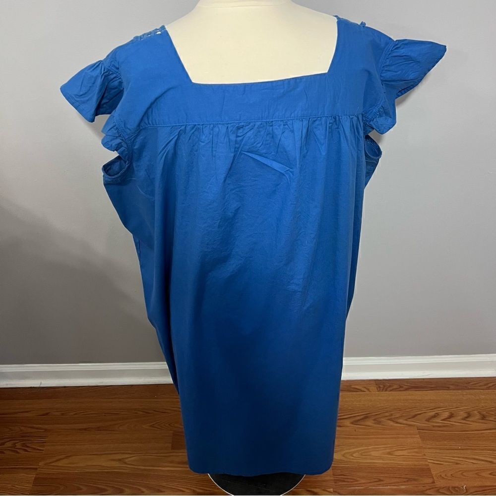 Dreams Co. Royal Blue Ruffle Sleeve House Dress/Nightie/Sun Dress -- 5X - Picture 8 of 11